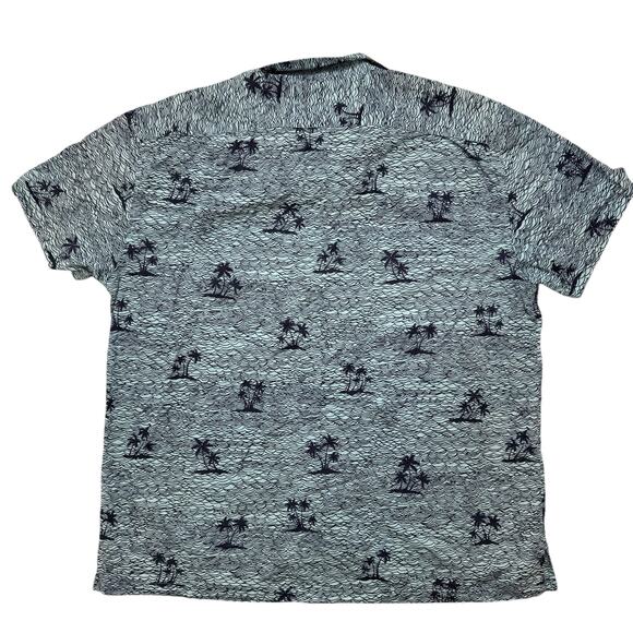 TORI RICHARD Blue Purple Waves 100% Cotton Lawn Button Up Shirt Size 3X Mens - Picture 2 of 6